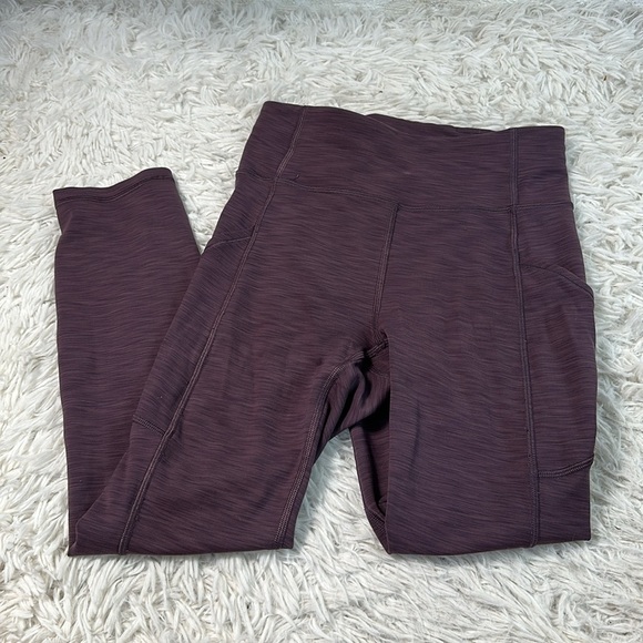 Lululemon Invigorate High-Rise Crop 23" Heathered Black Currant - Picture 1 of 7